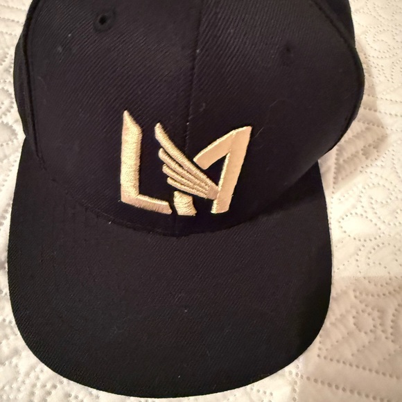 adidas Black and Gold Hat with Geometric Logo - Picture 1 of 5